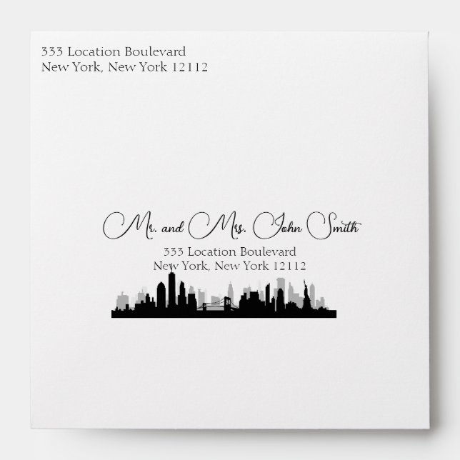 Enveloppe de messagerie Skyline de New York (Devant)