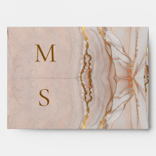 Enveloppe de monogramme élégante en encre d'alcool