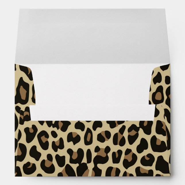 Enveloppe de motif animal de léopard Brown (Dos (Bas))