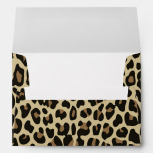 Enveloppe de motif animal de léopard Brown