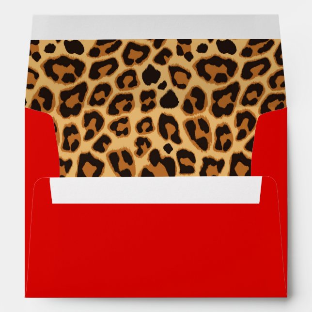 Enveloppe de Motif de peau Poster de animal léopar (Dos (Bas))