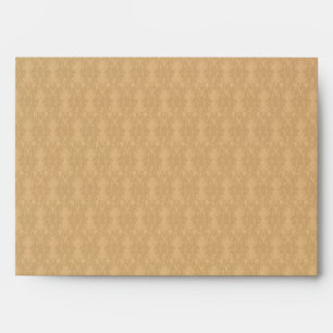 Enveloppe de motif en damas beige élégant 5x7 (A7)