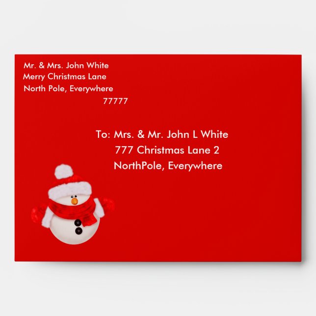 Enveloppe de Noël (Devant)