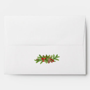 Enveloppe de Noël à lignes rouges