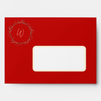 Enveloppe de Noël à monogramme pré-adressée