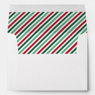 Enveloppe de Noël Adresse de retour Joyeux et lumi