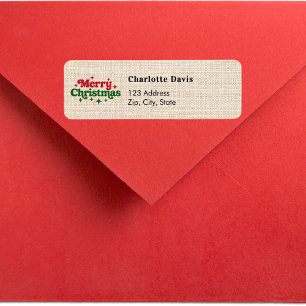 Enveloppe de Noël beige rustique adresse de retour