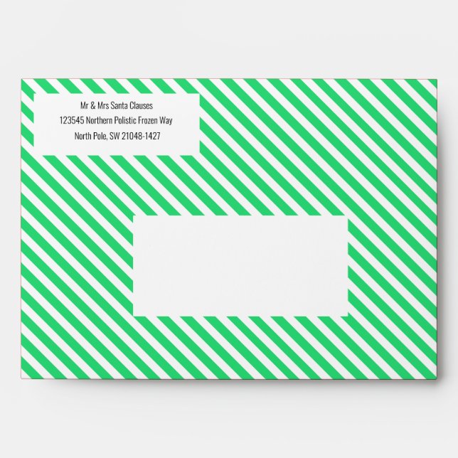 Enveloppe de Noël du Pôle Nord de père Noël (Devant)