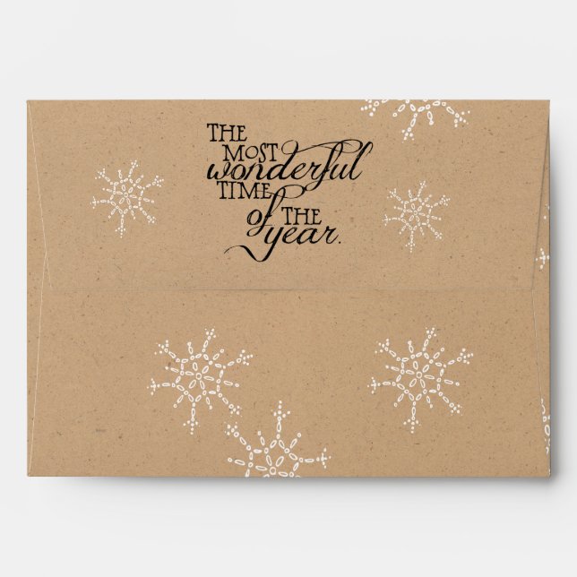 Enveloppe de Noël du temps le plus merveilleux (Dos (Haut rabat))