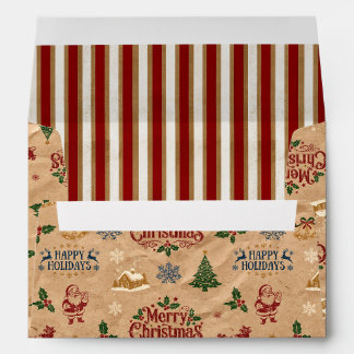 Enveloppe de Noël en papier kraft de milieu de siè