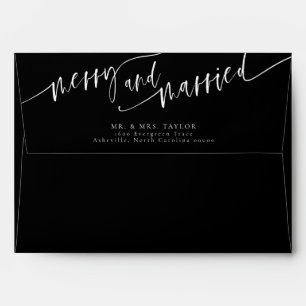 Enveloppe de Noël Joyeuse et mariée