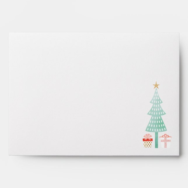 Enveloppe de Noël moderne simple (Devant)