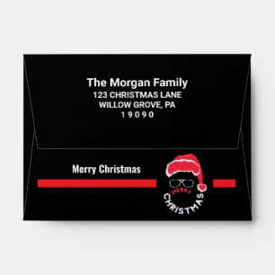 Enveloppe de Noël Noir Rouge