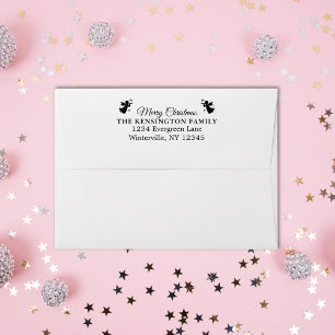 Enveloppe de Noël personnalisée avec adresse famil
