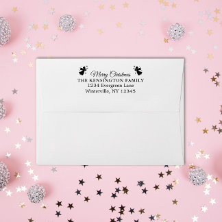 Enveloppe de Noël personnalisée avec adresse famil
