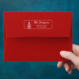 Enveloppe de Noël personnalisée avec adresse famil