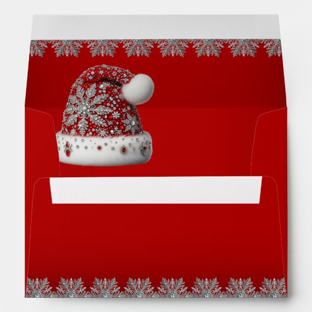 Enveloppe de Noël Red Santa Hat (Dos (Bas))