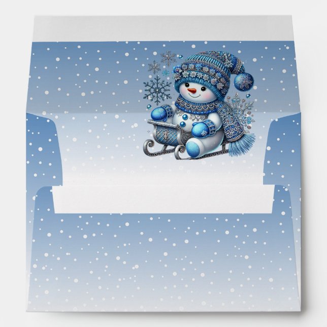 Enveloppe de Noël Snowman (Dos (Bas))