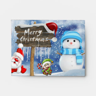 Enveloppe de Noël, Snowman