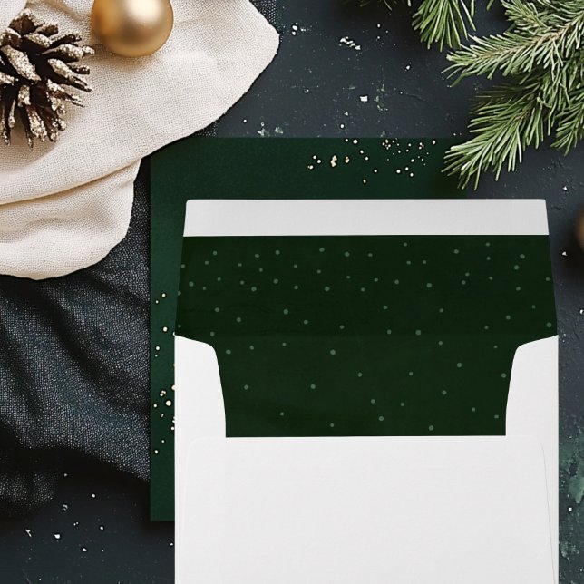 Enveloppe de Noël verte et étoile (Green Envelope)