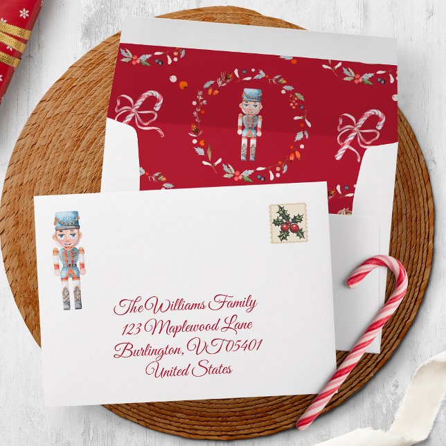 Enveloppe de Noël vintage avec soldat (Créateur téléchargé)