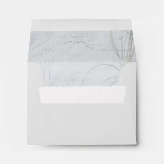 Enveloppe de note de mariage de plage de sable (Dos (Bas))
