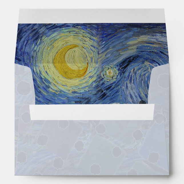 Enveloppe de nuit étoilée lunaire antique (Dos (Bas))