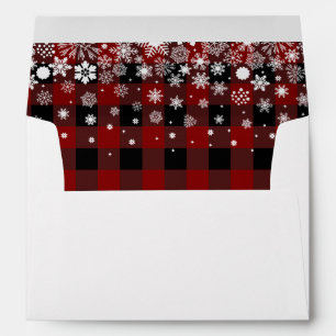 Enveloppe de papeterie de Noël pour les flocons ro