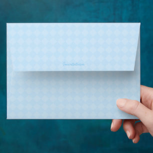 Enveloppe de papeterie personnelle motif bleu clai
