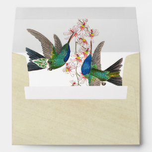 Enveloppe de papier de riz florale d'orchidée