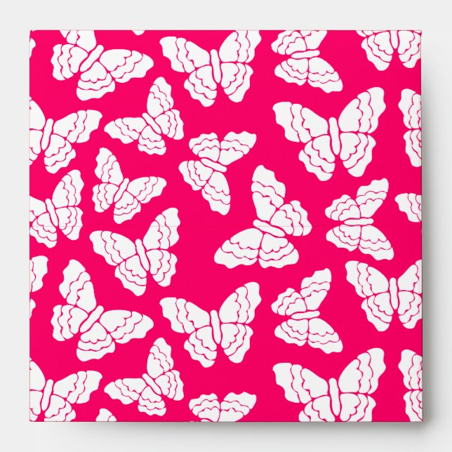 Enveloppe de papillons rouges (Devant)