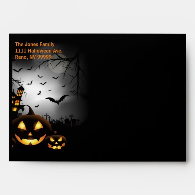 Enveloppe de partie de Halloween (Devant)