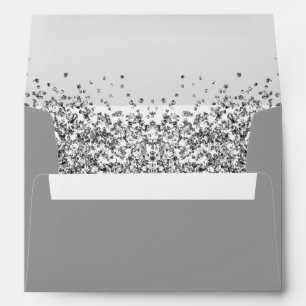 Enveloppe de Parties scintillant REGINA Silver and
