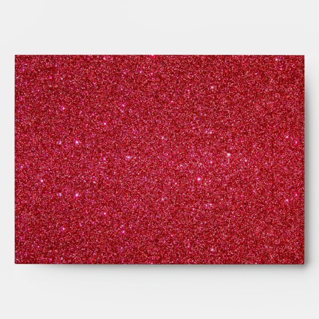 Enveloppe de parties scintillant rouge (Devant)
