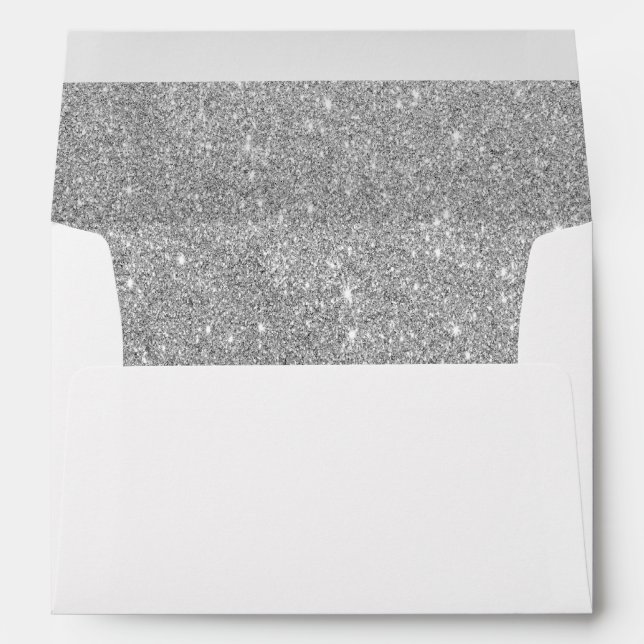 Enveloppe de parties scintillantes d'argent de (Dos (Bas))