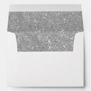 Enveloppe de parties scintillantes d'argent de