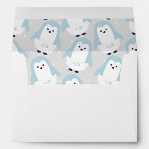 Enveloppe de pingouin bleu bébé