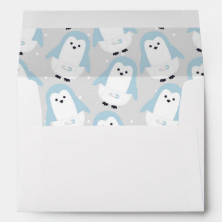 Enveloppe de pingouin bleu bébé