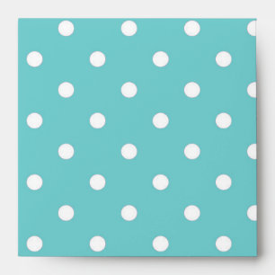 Enveloppe de point Sky Polka turquoise