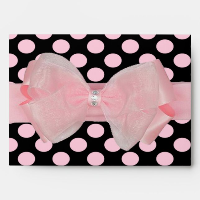 Enveloppe de pots de polka et de rhinestone (Devant)