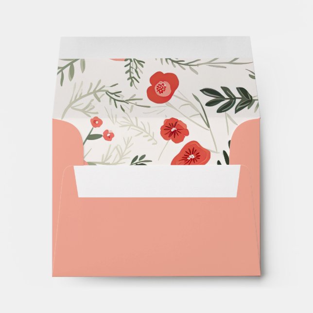 Enveloppe de réponse à l'invitation de la pêche pa (Dos (Bas))
