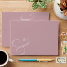 Enveloppe de réponse de mariage à l'ampersand mauv