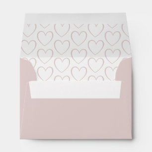 Enveloppe de réponse de mariage à motif de cœur si