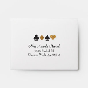 Enveloppe de réponse de mariage de Vegas de destin