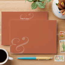 Enveloppe de réponse de mariage Terrac Ampersand i