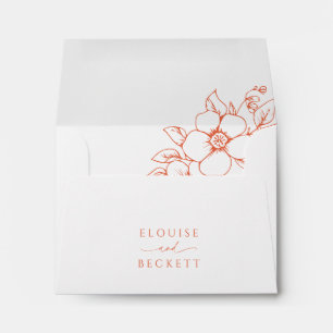 Enveloppe de réponse orange blanche moderne