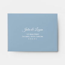 Enveloppe de réponse RSVP bleu clair