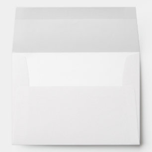 Enveloppe de retour d'adresse doublée blanche chic