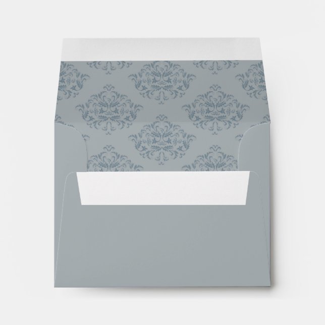 Enveloppe de retour Dusty Blue Damask R.S.V.P. (Dos (Bas))