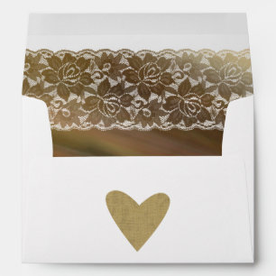 Enveloppe de retour rustique pour RSVP